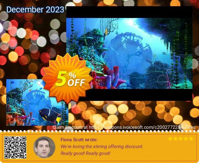3PlaneSoft Coral Clock 3D Screensaver hebat penawaran deals Screenshot