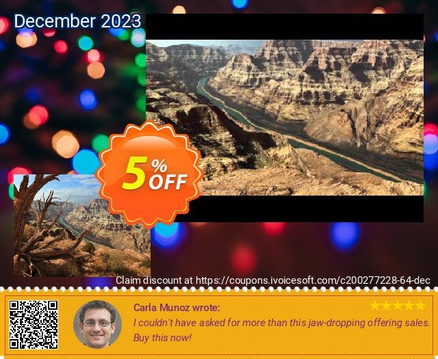 3PlaneSoft Grand Canyon 3D Screensaver toll Promotionsangebot Bildschirmfoto