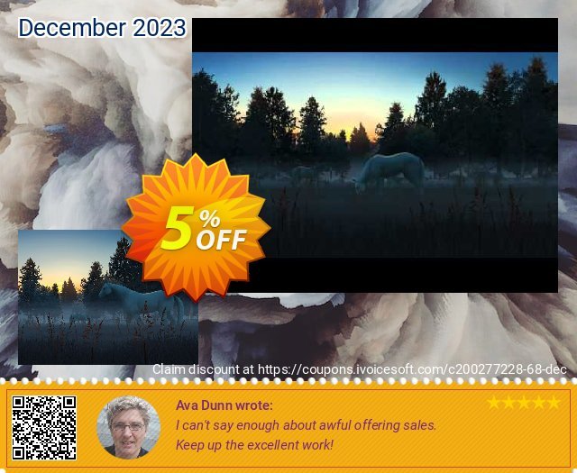 3PlaneSoft Fog Horses 3D Screensaver toll Promotionsangebot Bildschirmfoto