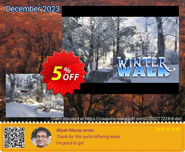 3PlaneSoft Winter Walk 3D Screensaver 대단하다  할인  스크린 샷