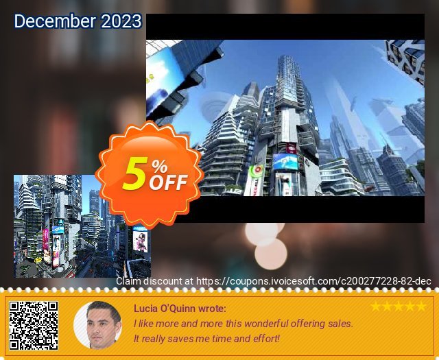 3PlaneSoft Futuristic City 3D Screensaver Sonderangebote Promotionsangebot Bildschirmfoto