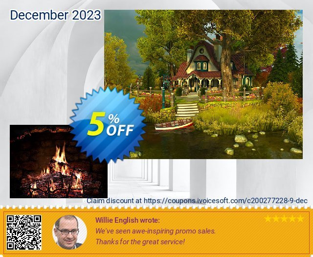 3PlaneSoft Fireplace 3D Screensaver 驚き 割引 スクリーンショット
