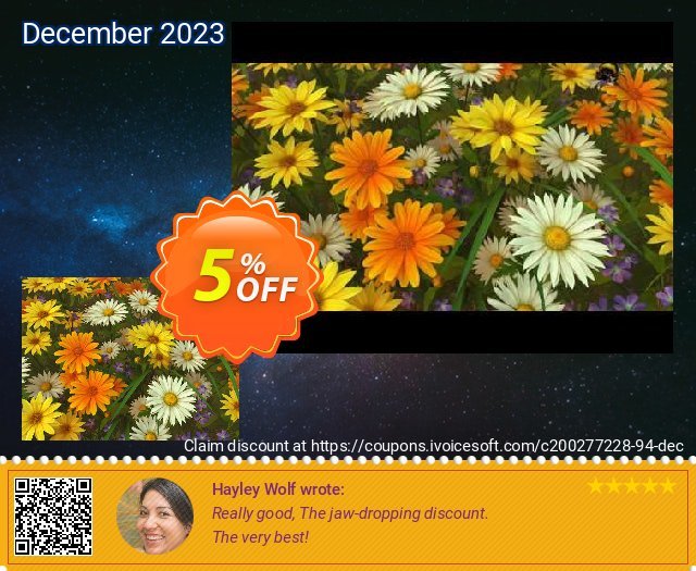 3PlaneSoft Wildflowers 3D Screensaver Exzellent Preisnachlässe Bildschirmfoto