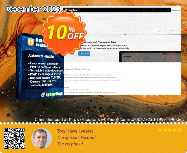 Mail Attachment Downloader PRO Client (3 License Pack) aufregenden Verkaufsförderung Bildschirmfoto