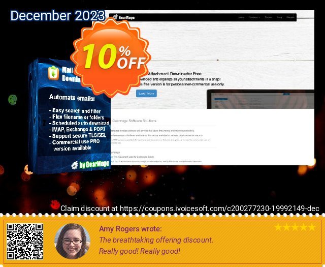 Mail Attachment Downloader PRO Upgrade (3 License Pack) beeindruckend Verkaufsförderung Bildschirmfoto