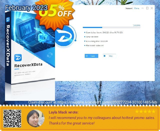 RecoverXData Data Recovery (1 Year) discount 65% OFF, 2024 Labour Day offering sales. 65% OFF RecoverXData Data Recovery (1 Year), verified