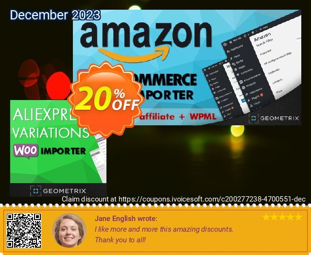 Aliexpress Variations WooImporter (Add-on) großartig Promotionsangebot Bildschirmfoto