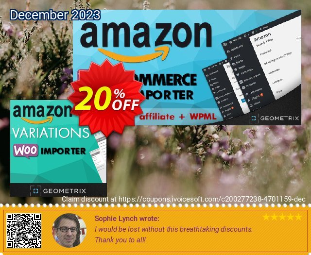 Amazon Variations WooImporter (Add-on) spitze Ermäßigungen Bildschirmfoto
