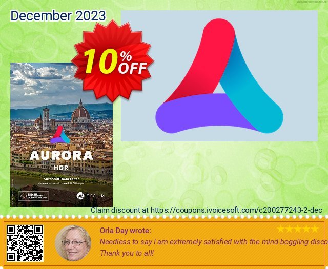 Aurora HDR discount 10% OFF, 2022 Christmas & New Year discounts. 10% OFF Aurora HDR Jan 2022