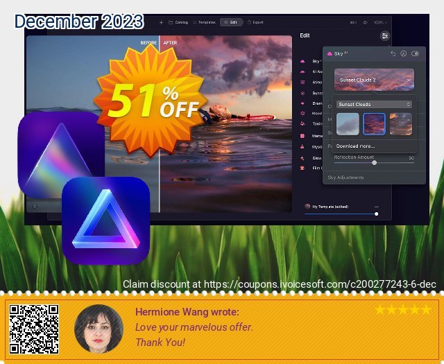 Combo discount: Luminar AI + Luminar Neo 驚くべき カンパ スクリーンショット