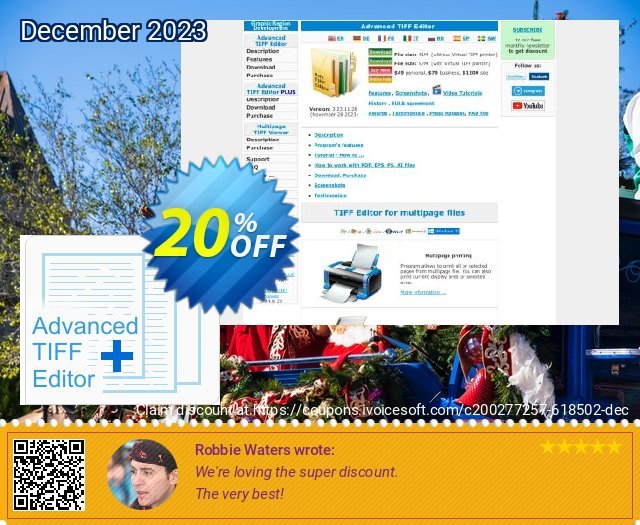 Advanced TIFF Editor (business) discount 20% OFF, 2024 Easter Day offering sales. Advanced TIFF Editor (business) Excellent discount code 2024