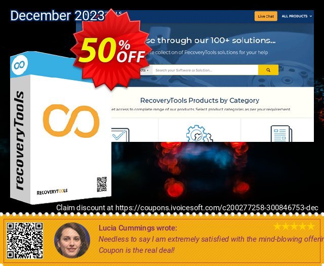 Recoverytools IncrediMail Converter - Pro Edition discount 50% OFF, 2024 April Fools' Day promo sales. Coupon code IncrediMail Converter - Pro Edition