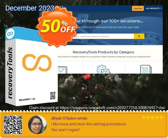 Recoverytools SmarterMail Migrator exklusiv Promotionsangebot Bildschirmfoto