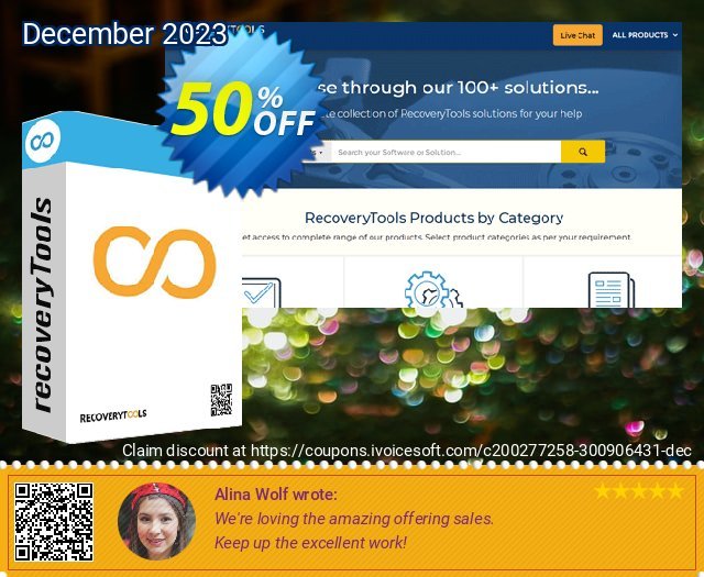 Recoverytools MDaemon Migrator - License Upgrade (Enterprise) discount 50% OFF, 2024 Working Day promo. Coupon code MDaemon Migrator - License Upgrade (Enterprise)