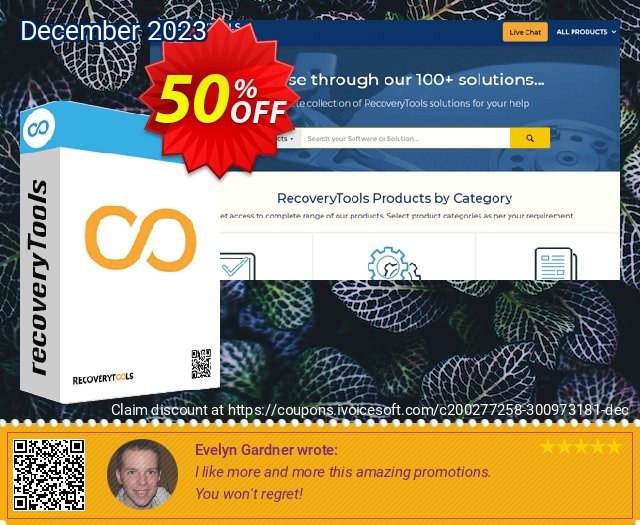 Recoverytools Windows Live Mail Migrator - Pro License discount 50% OFF, 2022 Working Day offering sales. Coupon code Windows Live Mail Migrator - Pro License