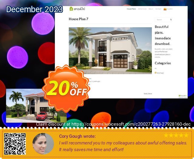 Arqui3D House Plan 001 (4K Package) aufregende Außendienst-Promotions Bildschirmfoto