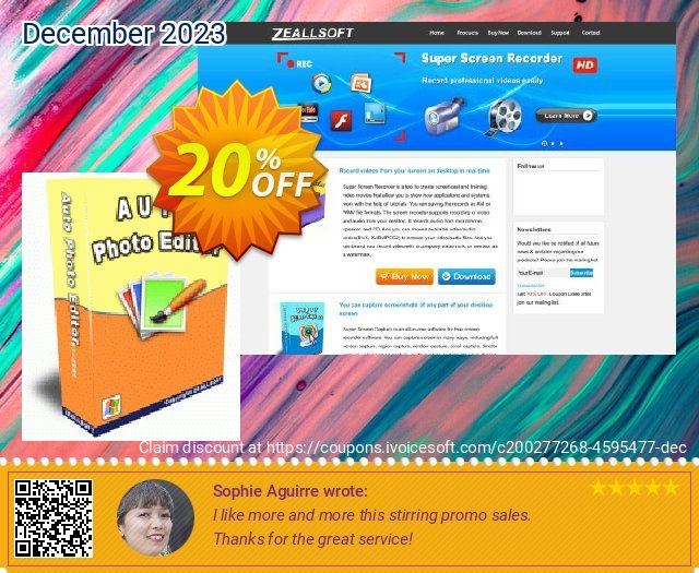 Zeallsoft Auto Photo Editor terpisah dr yg lain sales Screenshot