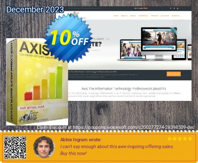 AxisITP ClickBank Affiliate Marketplace Script discount 10% OFF, 2024 Mother Day offering discount. AxisITP Pcs + CAMS