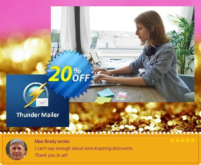 Thunder Mailer discount 20% OFF, 2024 Easter Day offering sales. Thunder Mailer Dreaded discount code 2024