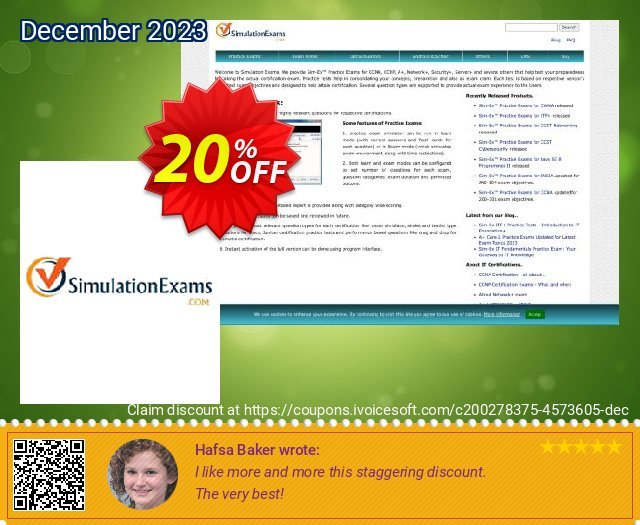 SimulationExams CIW Foundations (CIWA) Practice Tests discount 20% OFF, 2024 World Heritage Day offering sales. SE: CIW Foundations (CIWA) Practice Tests Awful discounts code 2024