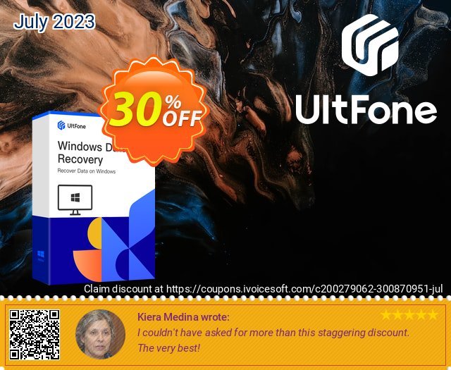 UltFone Windows Data Recovery - 1 Year/Unlimited PCs 令人敬畏的 产品销售 软件截图