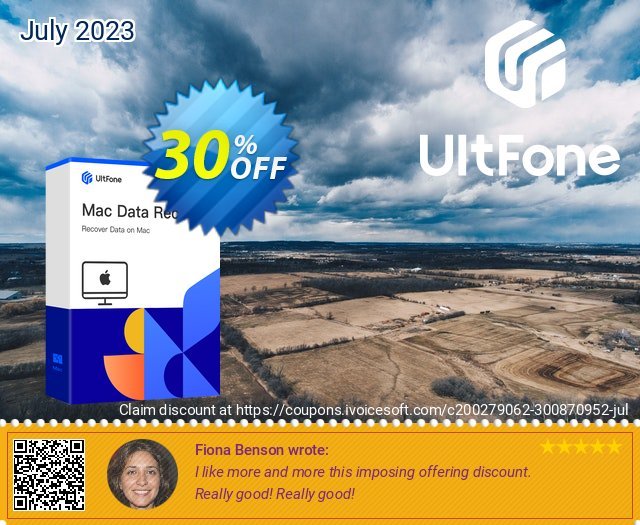 UltFone Mac Data Recovery - 1 Month/1 Mac super Außendienst-Promotions Bildschirmfoto