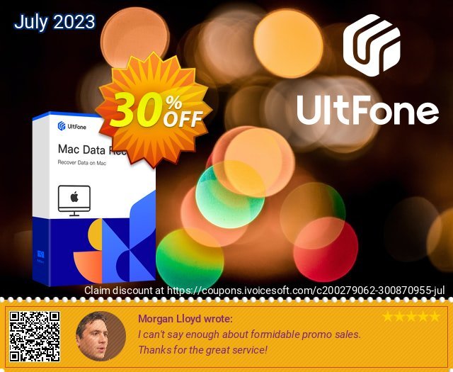 UltFone Mac Data Recovery - 1 Year/5 Macs discount 30% OFF, 2024 Mother's Day offering deals. Coupon code UltFone Mac Data Recovery - 1 Year/5 Macs