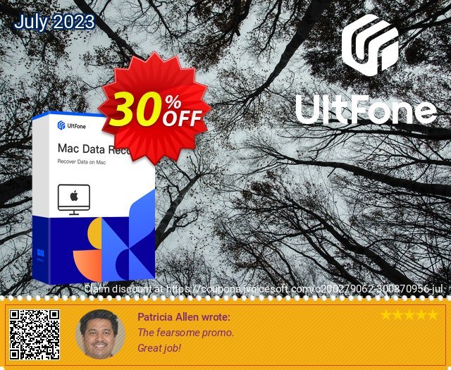 UltFone Mac Data Recovery - 1 Year/10 Macs discount 30% OFF, 2024 Working Day promo sales. Coupon code UltFone Mac Data Recovery - 1 Year/10 Macs