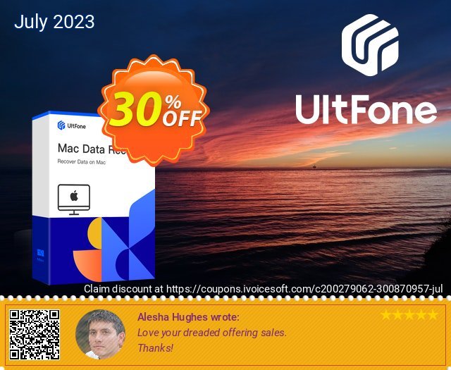 UltFone Mac Data Recovery - 1 Year/Unlimited Macs discount 30% OFF, 2024 Memorial Day promo. Coupon code UltFone Mac Data Recovery - 1 Year/Unlimited Macs
