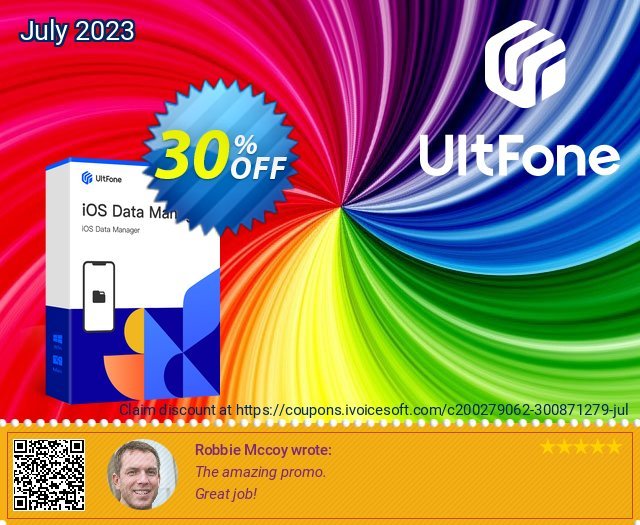 UltFone iOS Data Manager (Windows Version) - 1 Month/1 PC discount 30% OFF, 2024 Daylight Saving offering sales. Coupon code UltFone iOS Data Manager (Windows Version) - 1 Month/1 PC