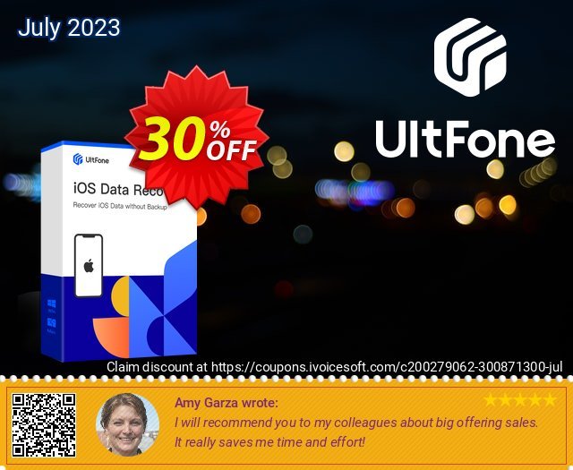 UltFone iOS Data Recovery for Mac - 1 Year/10 Devices discount 30% OFF, 2024 Mother's Day offering sales. Coupon code UltFone iOS Data Recovery for Mac - 1 Year/10 Devices