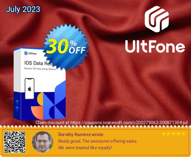 UltFone iOS Data Recovery for Mac - 1 Year/Unlimited Devices mengagetkan penawaran promosi Screenshot
