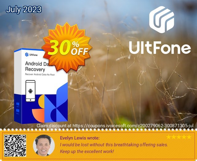 UltFone Android Data Recovery (Windows Version) - 1 Month/5 Devices discount 30% OFF, 2024 Mother's Day offering sales. Coupon code UltFone Android Data Recovery (Windows Version) - 1 Month/5 Devices