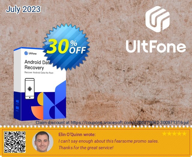 UltFone Android Data Recovery for Mac - 1 Year/Unlimited Devices 令人敬畏的 优惠券 软件截图