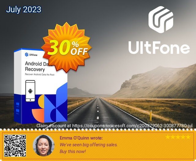 UltFone Android Data Recovery for Mac - 1 Year/5 Devices 大的 促销 软件截图