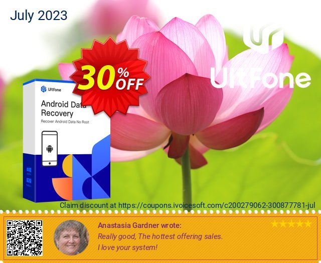 UltFone Android Data Recovery (Windows Version) - 1 Year/5 Devices discount 30% OFF, 2024 Mother Day offering sales. Coupon code UltFone Android Data Recovery (Windows Version) - 1 Year/5 Devices
