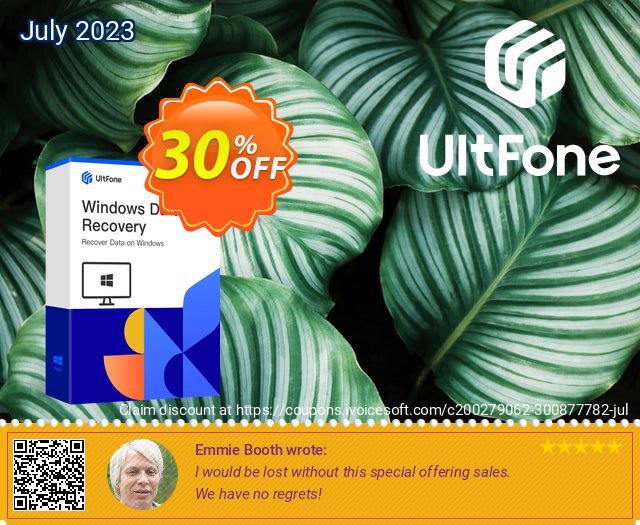 UltFone Windows Data Recovery - 1 Year/1 PC discount 30% OFF, 2024 Memorial Day offering sales. Coupon code UltFone Windows Data Recovery - 1 Year/1 PC