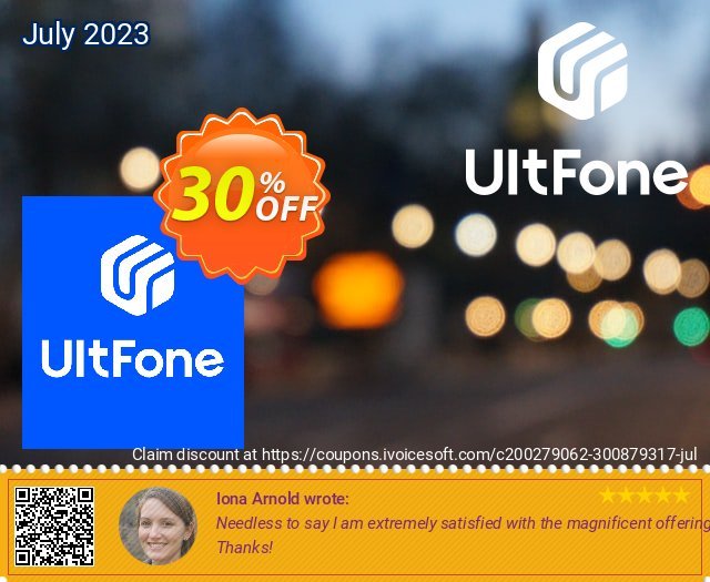 UltFone Data Recovery WinPE - 1 Month Subscription, 1 PC discount 30% OFF, 2024 Memorial Day promo. Coupon code Data Recovery WinPE - 1 Month Subscription, 1 PC