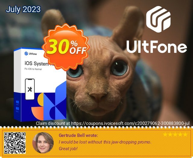 UltFone iOS System Repair (ReiBoot) Pro for Mac - 1 Year (Renewal) discount 30% OFF, 2024 Mother's Day promo sales. Coupon code UltFone iOS System Repair (ReiBoot) Pro for Mac - 1 Year (Renewal)