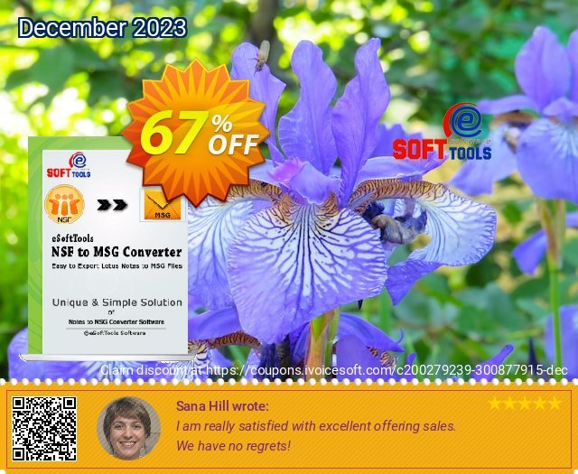 eSoftTools NSF to MSG Converter - Technician License discount 67% OFF, 2024 Labour Day offering deals. Coupon code eSoftTools NSF to MSG Converter - Technician License
