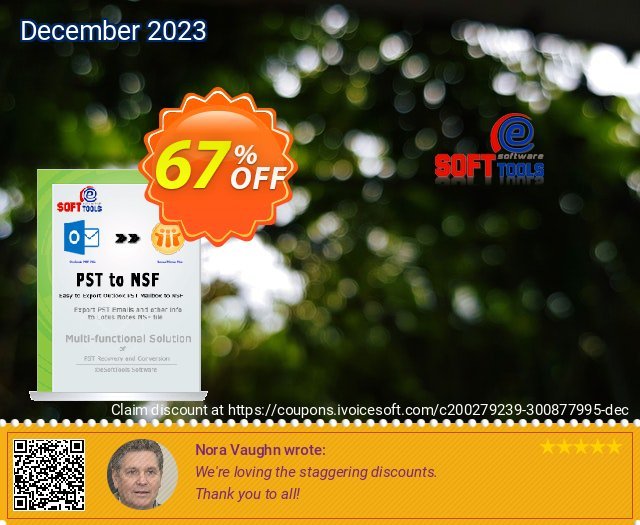 eSoftTools PST to NSF Converter - Corporate License genial Preisnachlass Bildschirmfoto