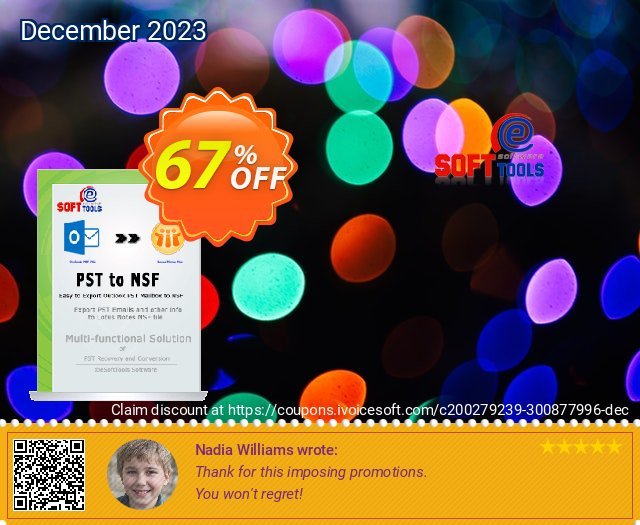 eSoftTools PST to NSF Converter - Enterprise License discount 67% OFF, 2024 Working Day offering sales. Coupon code eSoftTools PST to NSF Converter - Enterprise License