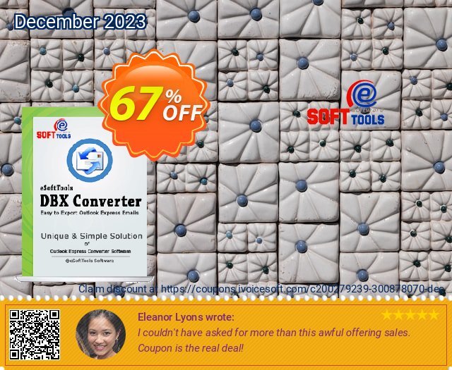 eSoftTools DBX Converter - Corporate License atemberaubend Promotionsangebot Bildschirmfoto