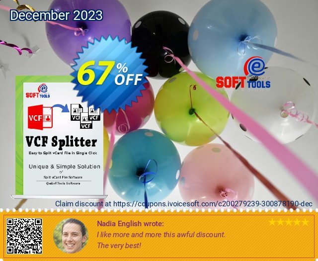 eSoftTools vCard Splitter - Corporate License 令人吃惊的 产品销售 软件截图