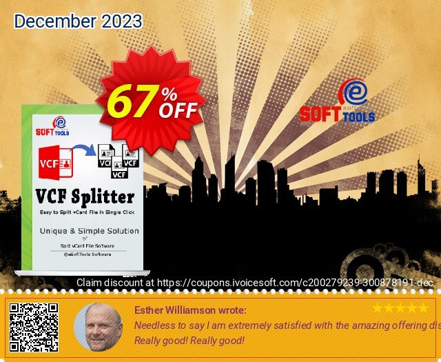 eSoftTools vCard Splitter - Technician License tersendiri deals Screenshot