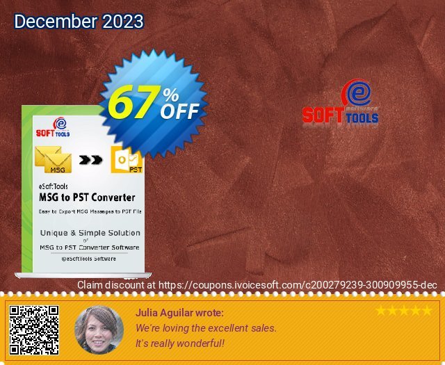 eSoftTools MSG to PST Converter - Corporate License aufregende Preisnachlass Bildschirmfoto