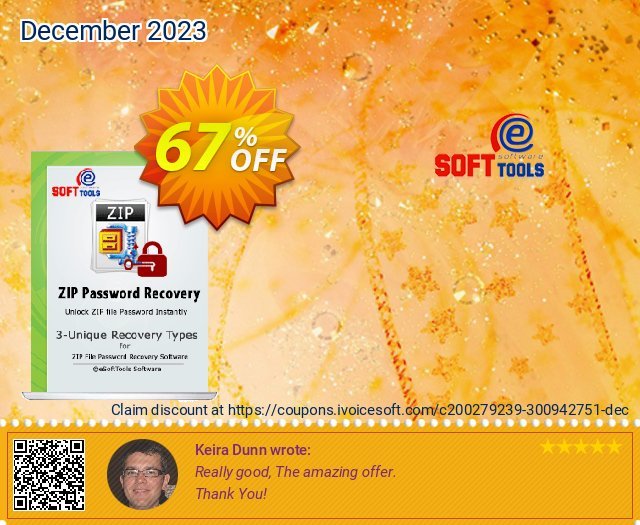 eSoftTools Zip Password Recovery - Enterprise License discount 67% OFF, 2024 April Fools' Day offering sales. Coupon code eSoftTools Zip Password Recovery - Enterprise License