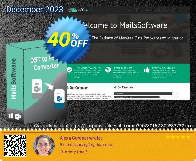 MailsSoftware OST to PST Converter luar biasa baiknya penawaran promosi Screenshot