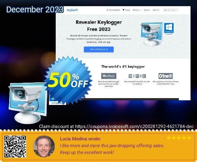 Revealer Keylogger Pro (BUSINESS License) 令人恐惧的 产品销售 软件截图