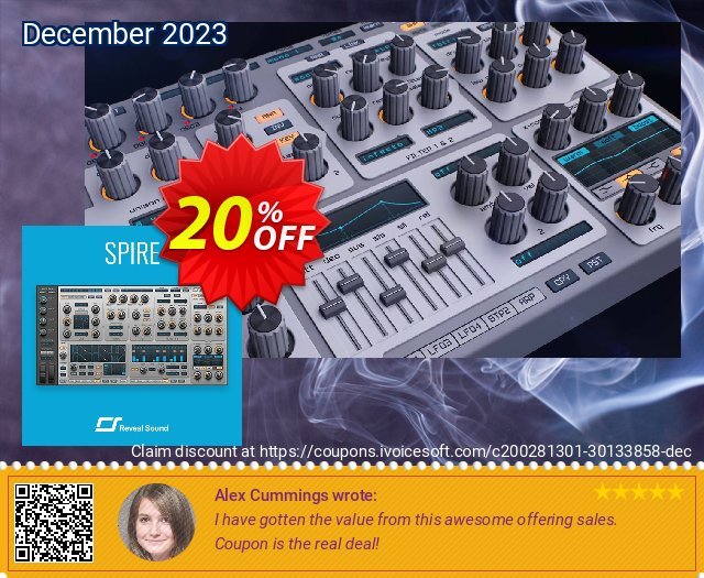 Spire Synthesizer discount 20% OFF, 2024 April Fools' Day promo sales. Spire Synthesizer License (Standart) Amazing discounts code 2024